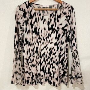 Calvin Klein Women's Monochrome Abstract Blouse